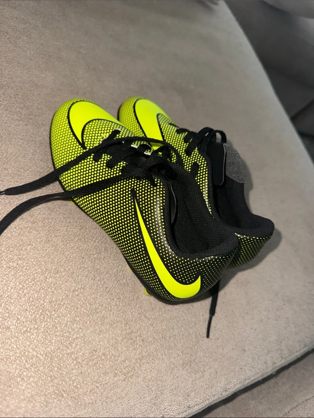 Nike Bravata II FG Neon Yellow and Black Soccer Cleats
